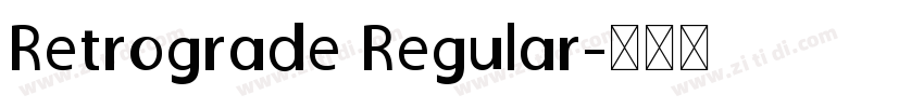 Retrograde Regular字体转换